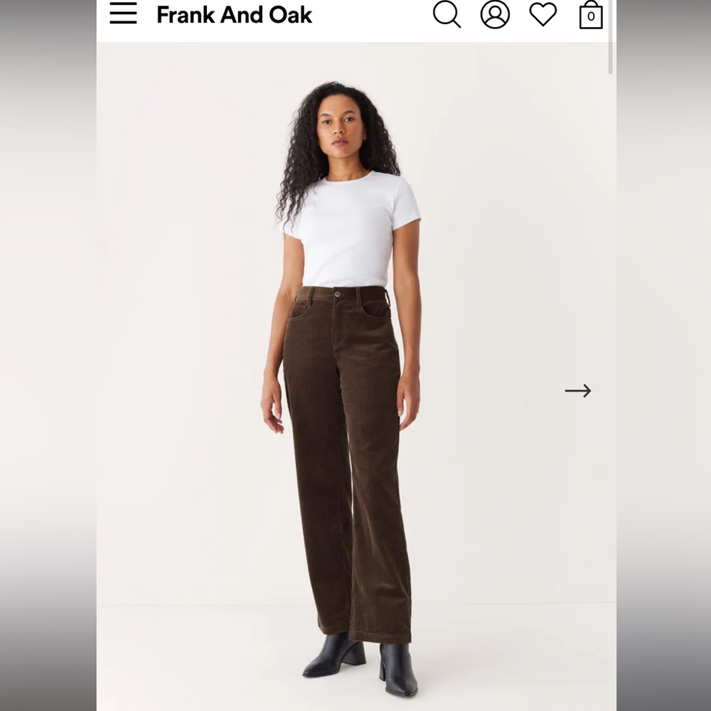 Chocolate Brown Cordory Pants Frank and Oak
